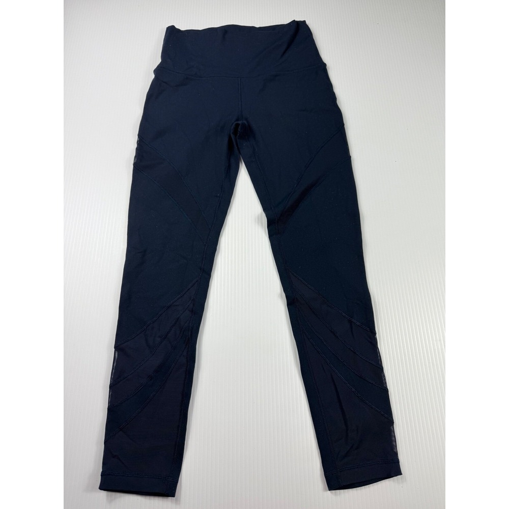 Ivivva by Lululemon Girls Active Leggings Mesh Panels Athletic Blue‎ Size 14